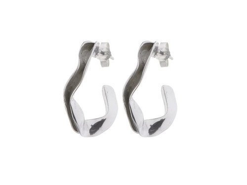  SHABANA JACOBSON - Small Ripple Hoops Silver