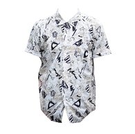 Vintage Cream and Black Print Shirt