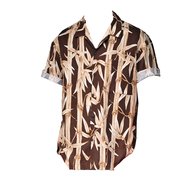 Vintage Brown Bamboo Print Shirt