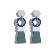 Martha Jean -Totem Pole Earrings - Navy