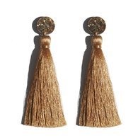 Martha Jean -Tassel Earrings - Bronze