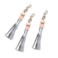 Flock of Two - Silver Tassel Key Chain