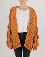 Little Lies - Chunky Knit Cardi - Rust