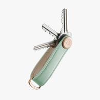 Key Organiser Leather - Sage with Sage Stitching