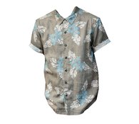 Vintage Khaki Hawaiian Print Shirt