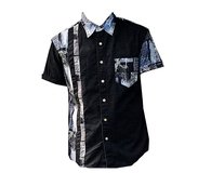 Vintage Black White Print Shirt
