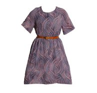 Vintage Purple Pattern Dress