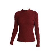 Vintage Red Ribbed Knit