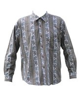 Vintage Khaki and Chocolate Print Shirt