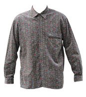 Vintage Chocolate Print Cord Shirt