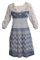 Vintage Blue & White Cheesecloth Dress
