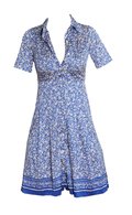 Vintage Blue Floral Dress