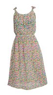 Vintage Green, Pink & Blue Pattern Dress