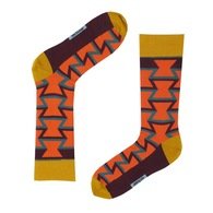 Marcello - Orange, mustard and Grey Socks